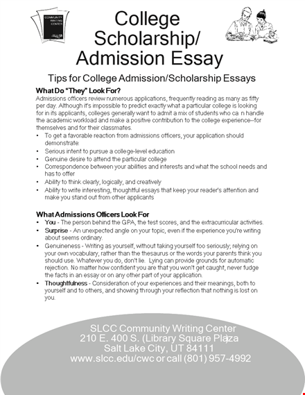 write an impressive college scholarship admission essay and stand out template