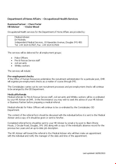 health and medical referral form template for advisers template