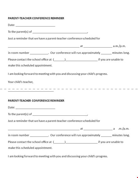 meeting appointment reminder letter sample template
