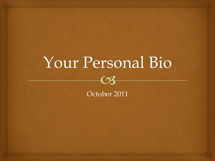 personal bio template