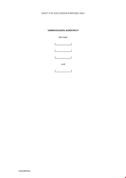 shareholder agreement for your company - protect your interests template