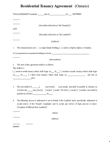private tenant lease agreement template template