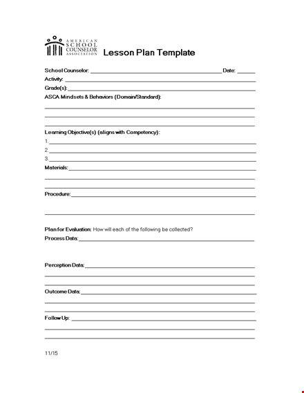 customizable lesson plan template for schools template