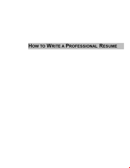 hr fresher resume headline template