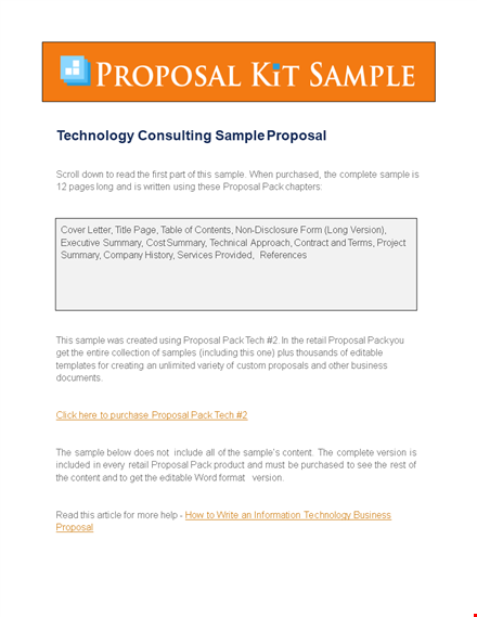 expert consulting proposal services | clark & ewing technology template
