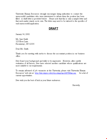 unsuccessful university application? find resources for writing your rejection letter template