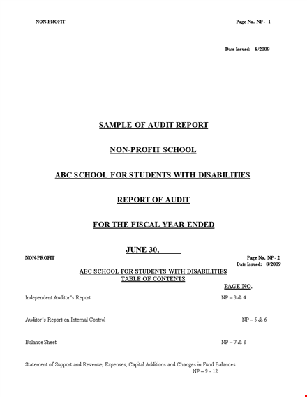 school financial statements & tuition | non profit school budget template template