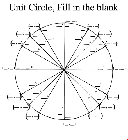 unit circle chart fill in template