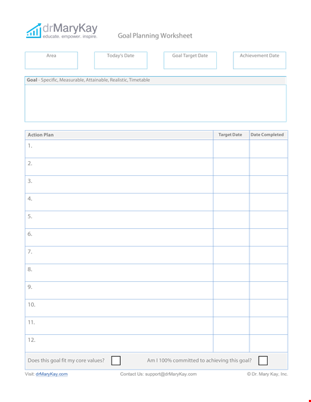 create effective smart goals template template