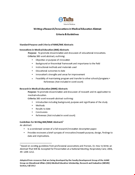 medical education abstract template