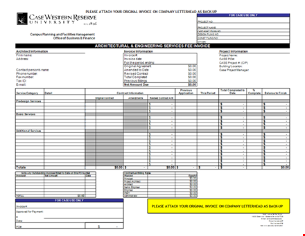 project invoice template - easy to use & professional | company name template