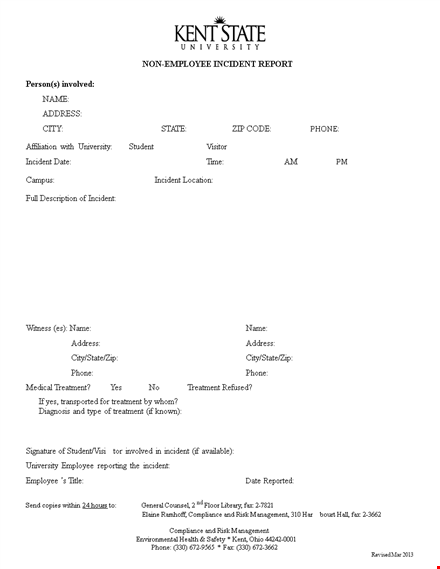 employee incident report template | record phone and treatment details template