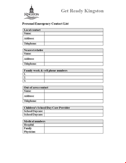 free contact list template - manage school contacts, addresses & telephone numbers template