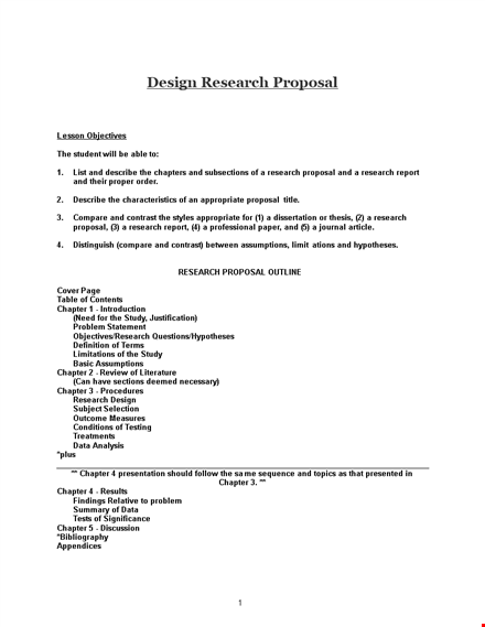 design research proposal template