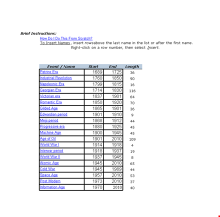 microsoft excel timeline template template