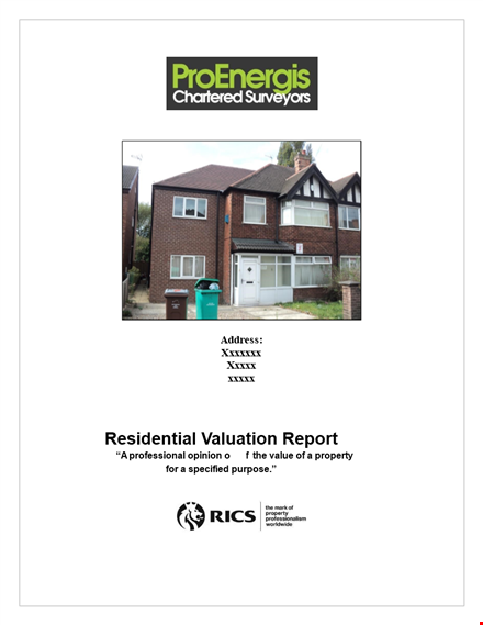 residential valuation template
