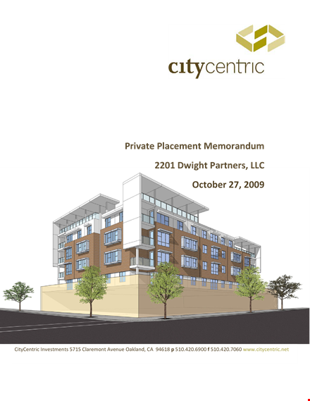 private placement memorandum template for company managers and members template