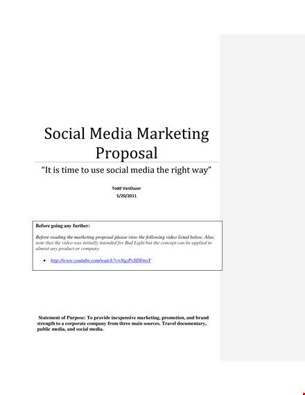 social media marketing proposal template | drive results with media and social strategies template