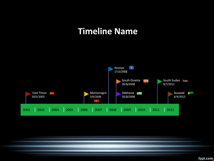 dark timeline template ppt example template