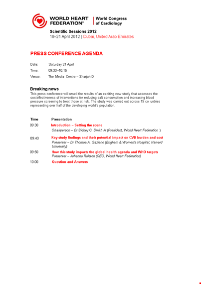press conference template