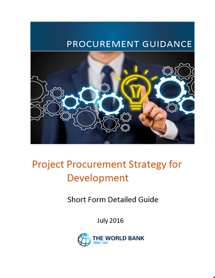 project procurement strategy template - effective supplier procurement approach template