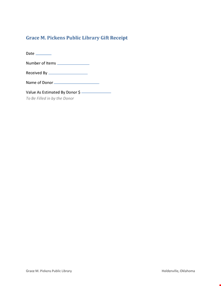 public library gift template