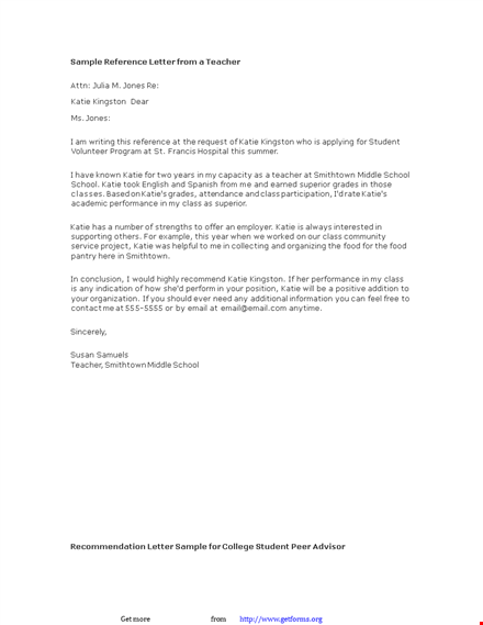 reference letter for graduate student | years of experience | client testimonials | katie kingston template