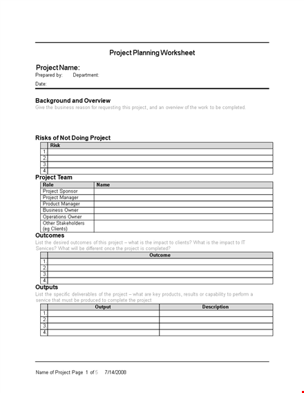 project planning template - efficiently manage project scope, costs | completed and ongoing projects template