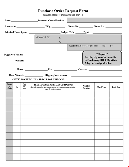 download purchase order template pdf | fast delivery & easy purchase process template