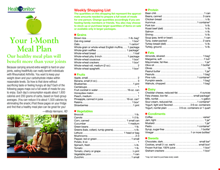 plan your meals with our monthly meal calendar template