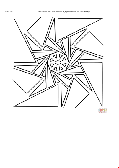 mandala coloring pages - geometric designs for relaxation and creativity template