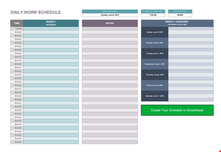 daily work agenda template - schedule your daily tasks efficiently template
