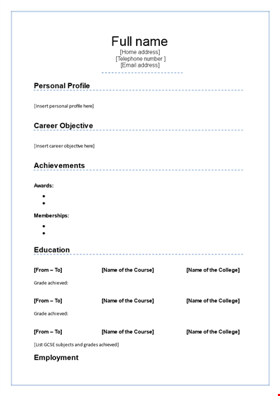 professionally designed curriculum vitae template for your dream position | yourcompanyname template