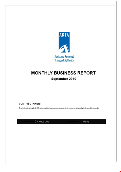 monthly report presentation template template