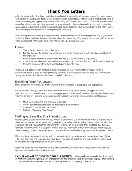 thank you letter for post internship interview template