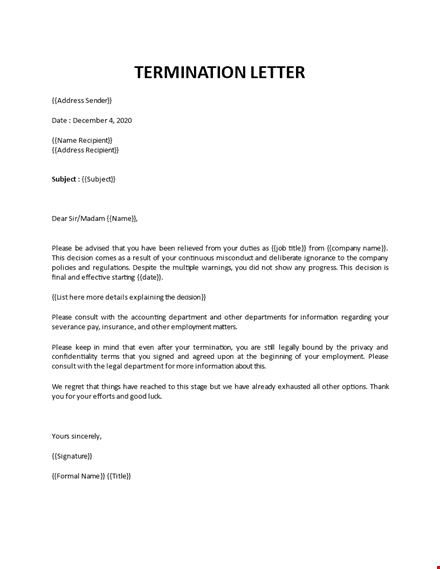 firing letter template
