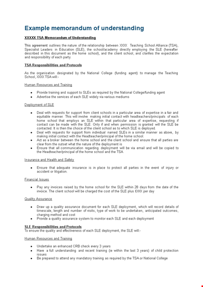 memorandum of understanding template - simplify school deployment template