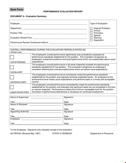 evaluate employee performance, set expectations & position review | performance evaluation template