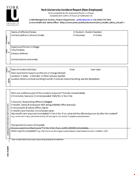 streamline incident reporting | easy-to-use template template