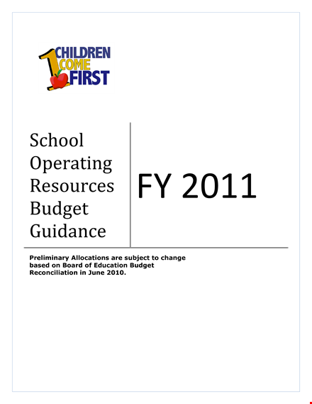 school operating budget template template