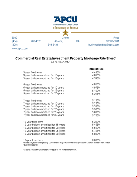 real estate investment - fixed, balloon, and amortized options | invest for years template