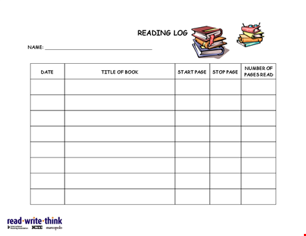 track your reading progress with our printable reading log template template