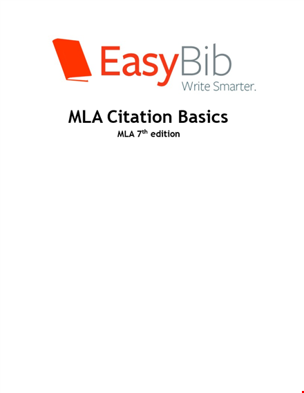 mla citation bibliography basics template