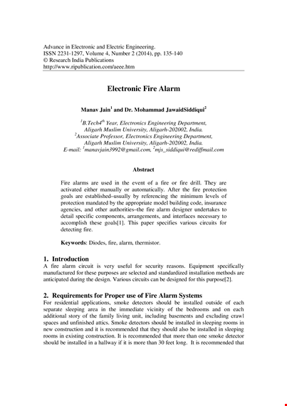 fire alarm project report cazbvwtusjt template