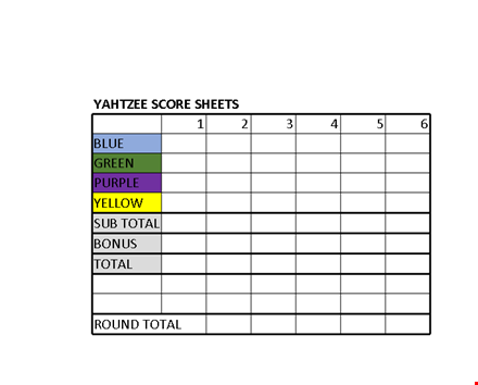 printable yahtzee score sheets - keep track of your scores template