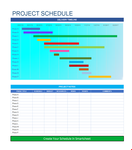 project schedule template download template