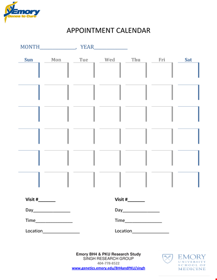 sample appointment template