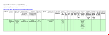 server inventory template