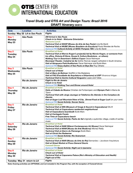 design your simple travel itinerary | plan your visit & hotel stay | technical assistance template