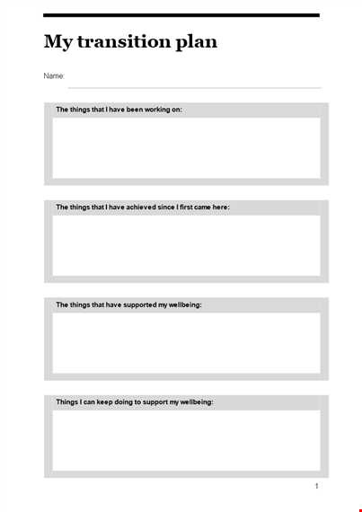 transition plan template | support your team's wellbeing and ensure a smooth transition template